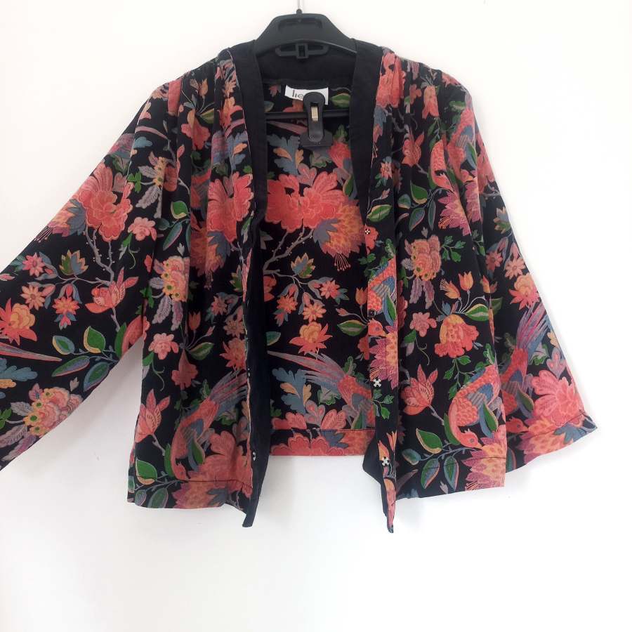 Outer/Luaran/Blouse Full Kancing Bunga Crinkle | Cardigan Big Size L XL XXL | Baju Lengan Panjang 7/