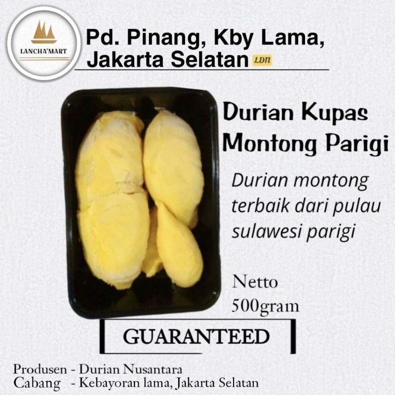 

DURIAN MONTHONG PREMIUM / DURIAN BALI GRADE A+ / DURIAN MONTONG PARIGI KEMASAN 500GRAM TEBAL DAGING BIJI KECIL