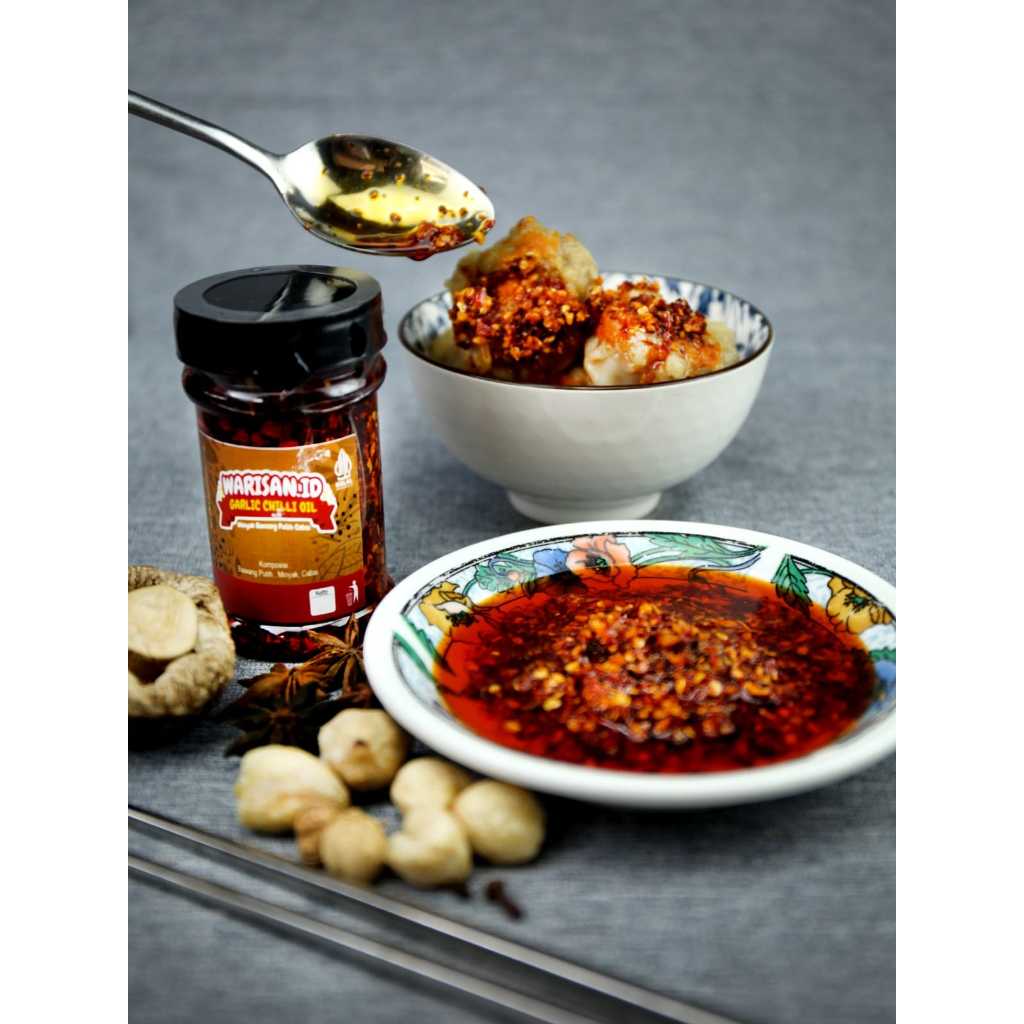 

homemade chilli oil 150gr minyak cabe pedas berbumbu