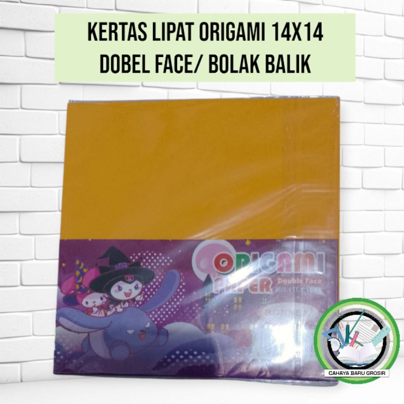 

Kertas lipat origami 14x14 dobel face/ bolak balik