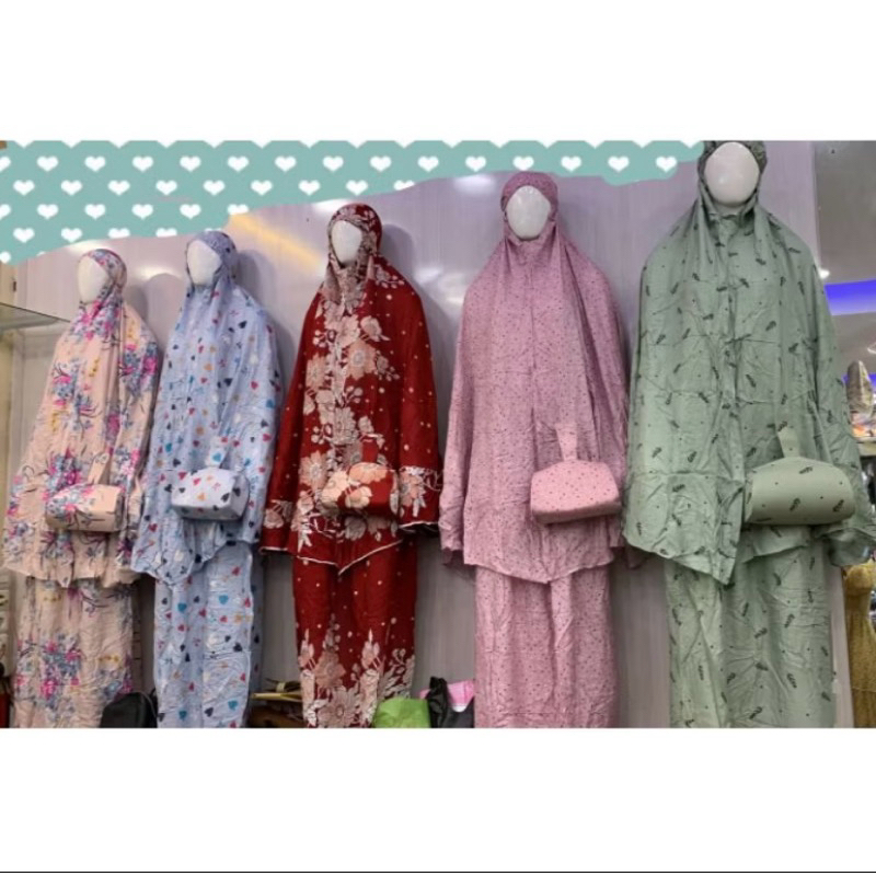 Mukena bali dewasa loufie premium || Mukena loufie jumbo || Mukena bali Motif