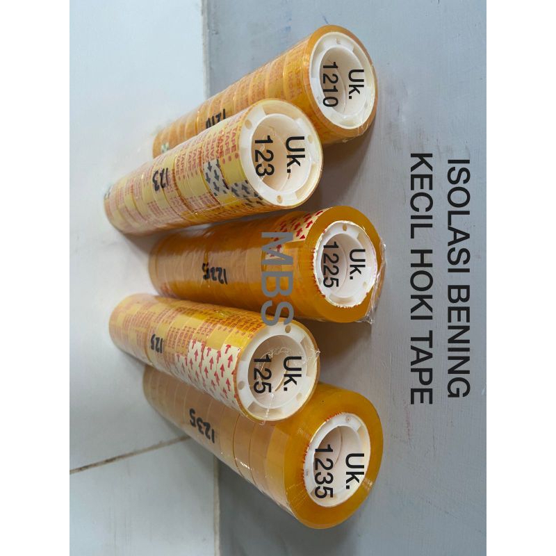 

isolasi Kecil Bening Merek HOKI Uk 123,125,1210,1225,1235 harga perslop
