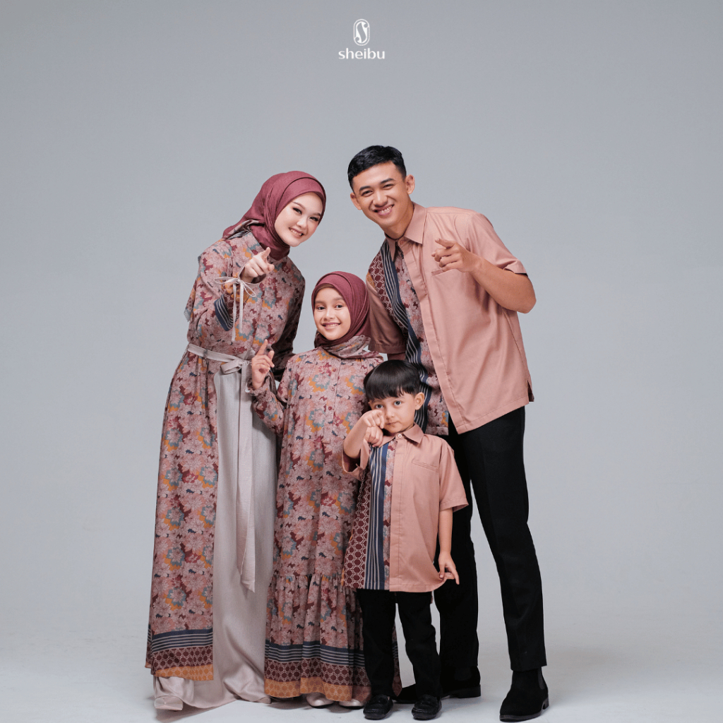 Sheibu Raya 2025 - Amarella Sarimbit Series Lebaran Gamis Wanita Dress Muslim Formal Couple Keluarga