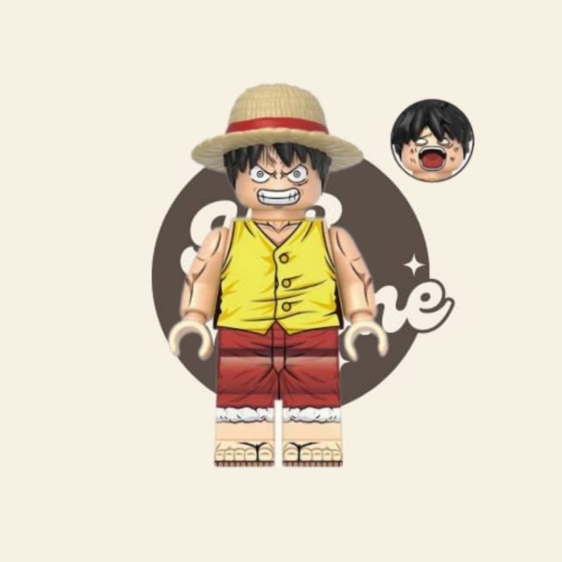 Bricks Minifigure One piece Luffy X2044
