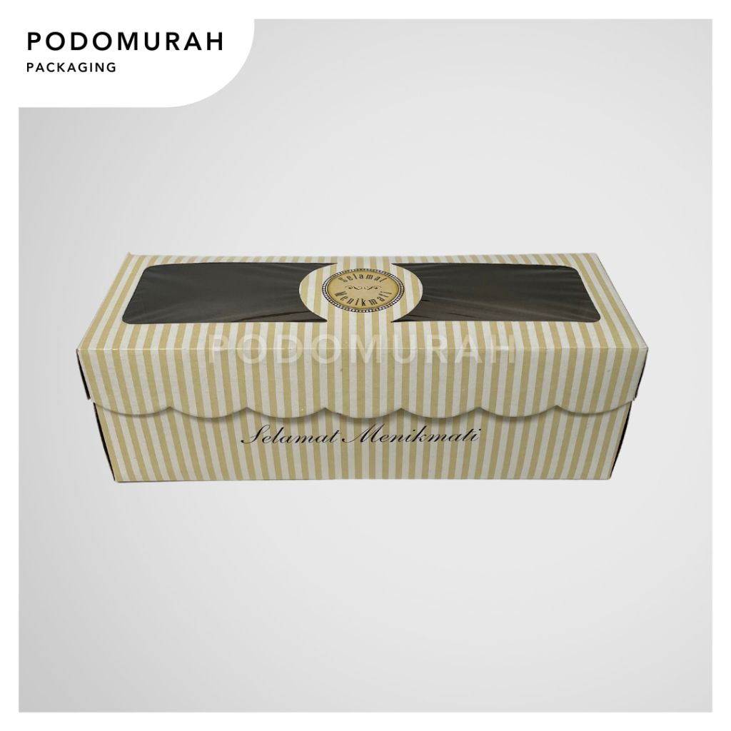 

Dus Bolu Gulung / Box Roll Cake / Dus Brownies / Kemasan Kue Jendela / Box Kue Laminasi