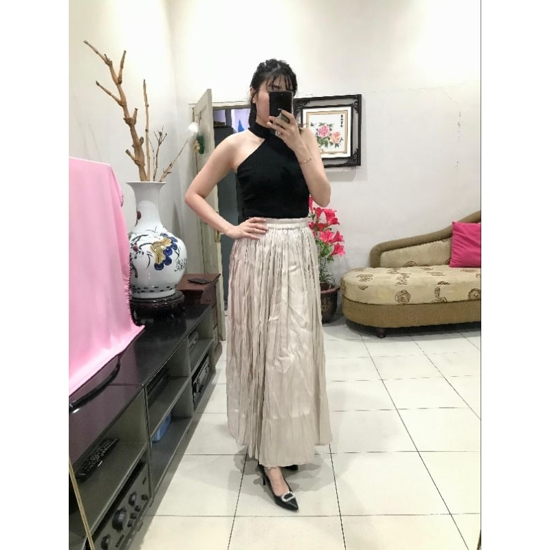Rok Maxi Rok Panjang Shimmer Dan Twoways Top