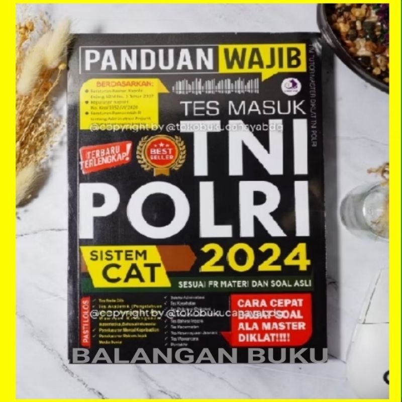 Buku Tes TNI POLRI 2023 2024 Panduan Wajib Tes Masuk Tni Polri 2024