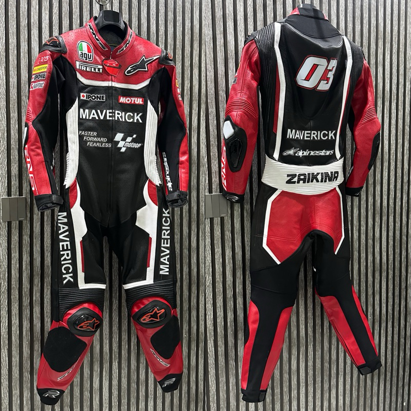 custome wearpack balap road race full kulit sapi full protector terbaik