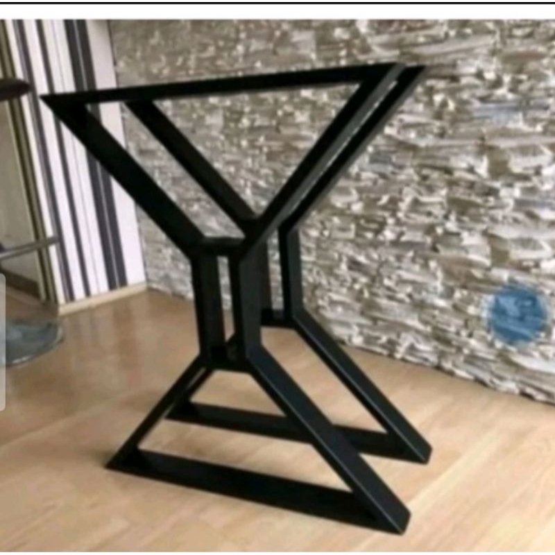 kaki meja besi hollow ukuran lebar 40 cm x tinggi 70cm harga sepasang
