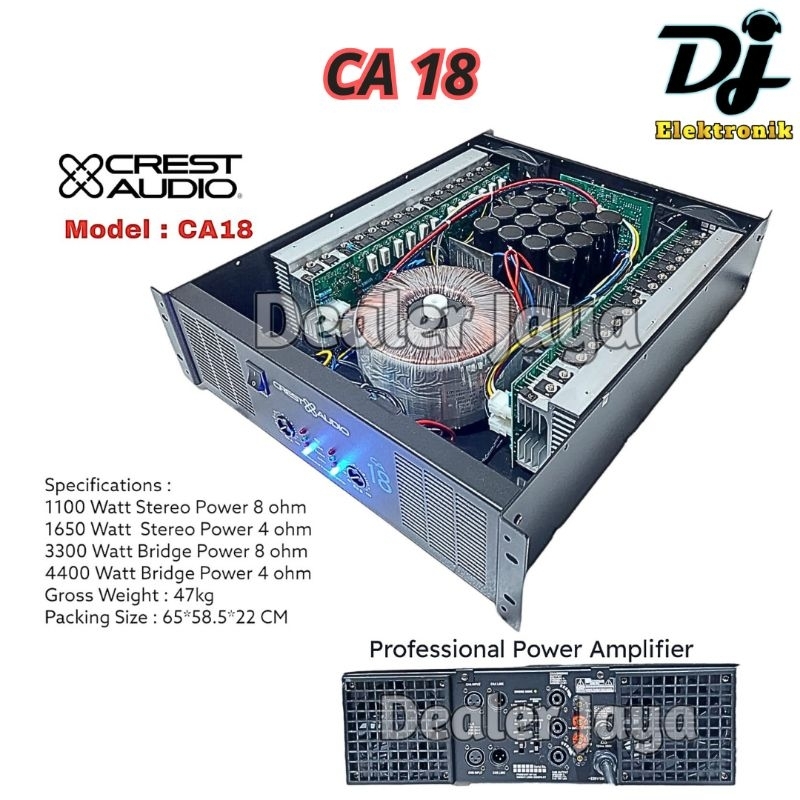 Power Amplifier Crest Audio CA 18 / CA18 - 2 channel (CrestAudio)