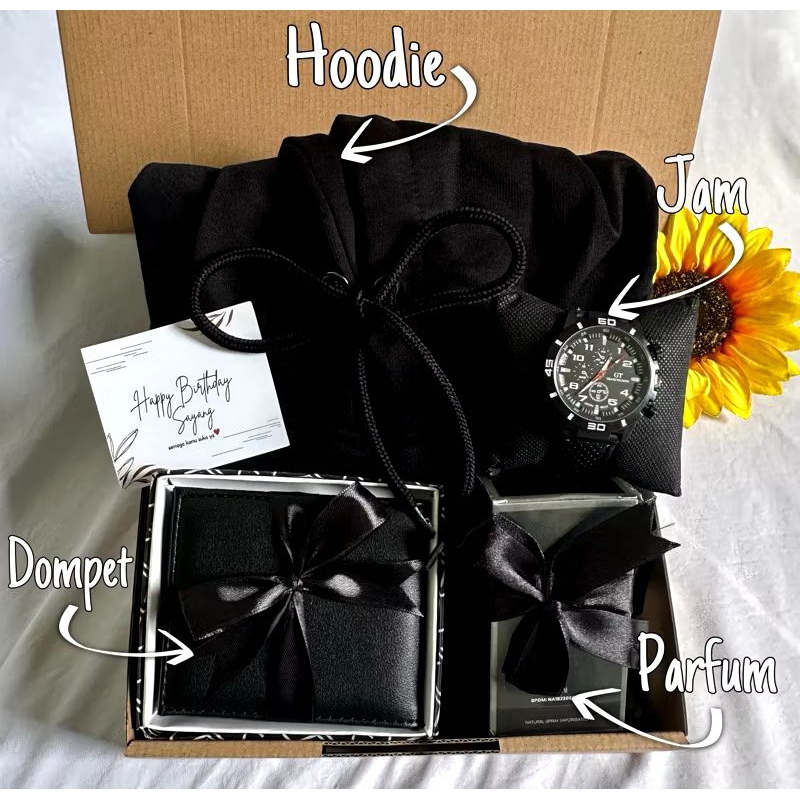 Hampers Hoodie / Kado cowok / Kado ulang tahun cowok / Kado Anniversary
