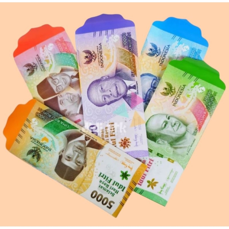 

COD: Amplop Lebaran isi 50pcs /Ampau hari raya idul fitri Motif Uang Size Panjang