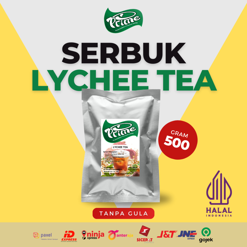 

Bubuk Minuman Prime Rasa Lychee Tea 500gr