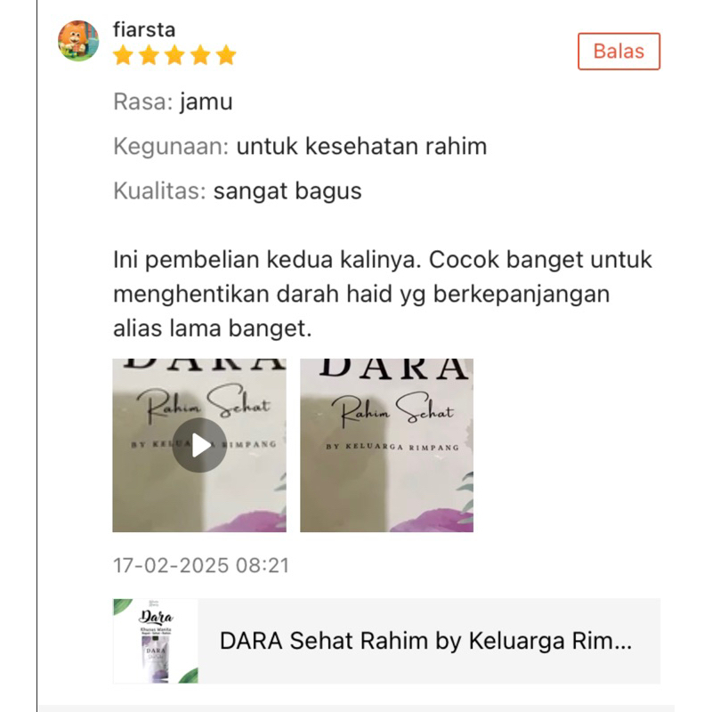 

DARA Sehat Rahim by Keluarga Rimpang