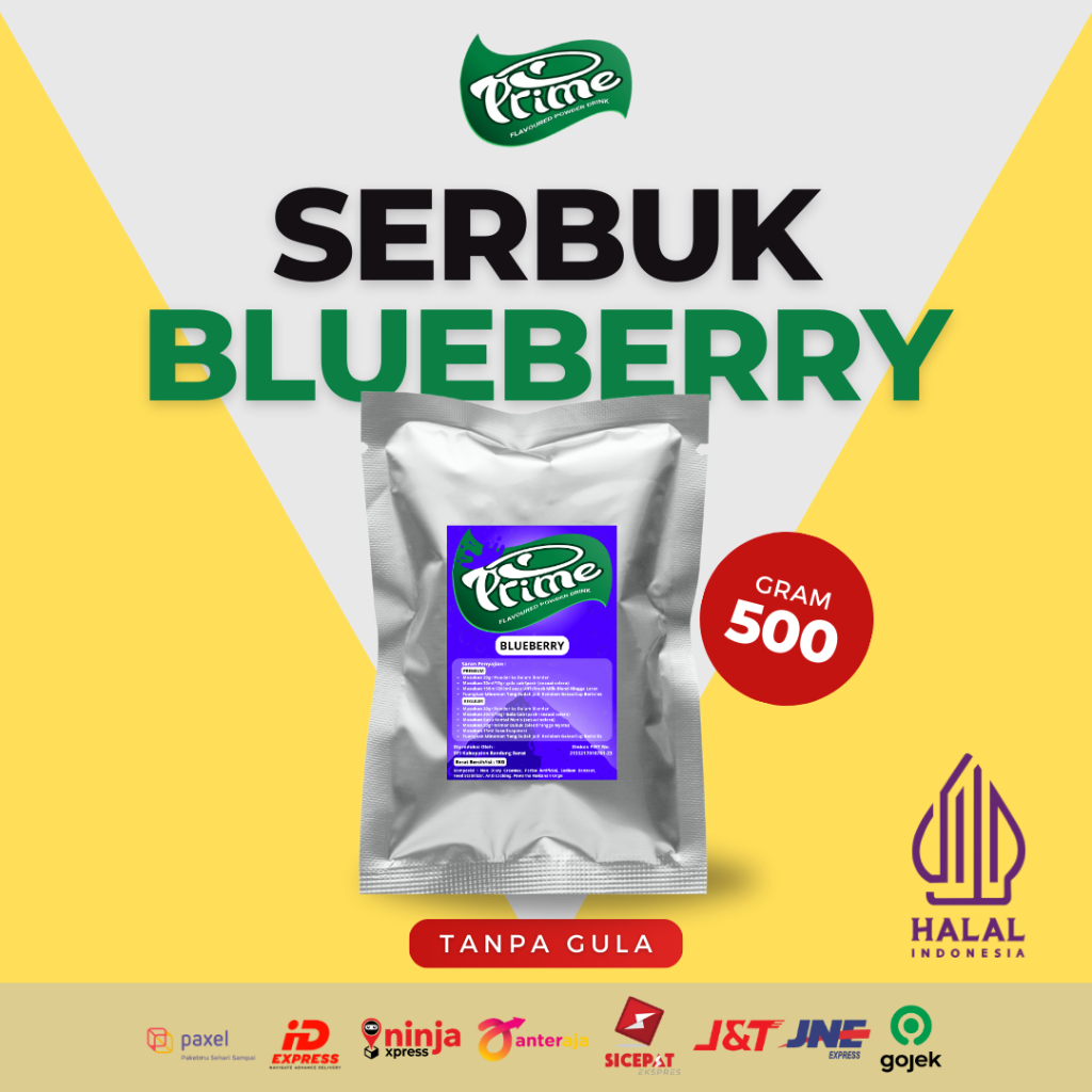 

Prime Bubuk Minuman Rasa Blueberry 500gr