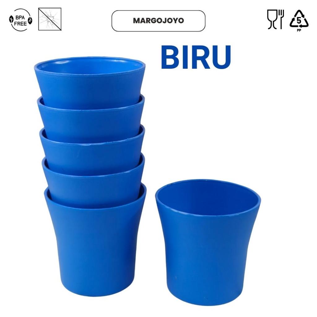 GELAS SEMI MELAMIN 12PCS (1 LUSIN) WARNA BIRU