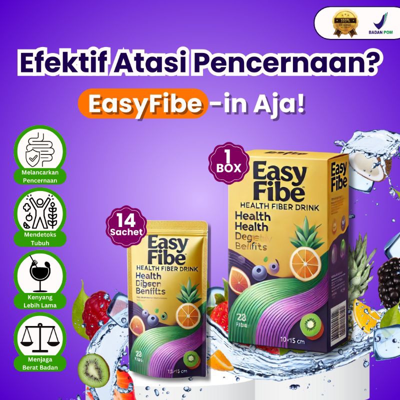 

EASYFIBE | Minuman SERAT kaya PROBIOTIK dan KOLAGEN untuk Pencernaan Lebih Sehat, BAB Lancar, Kulit Sehat