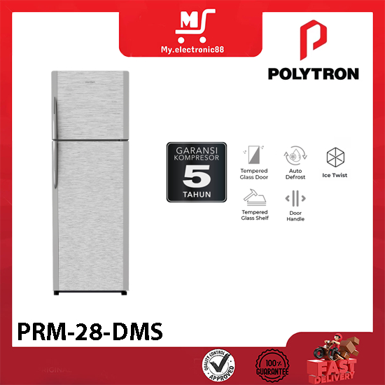 KULKAS POLYTRON 2 PINTU PRM-28-DMS