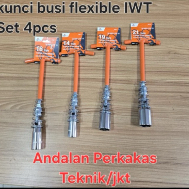 KUNCI BUSI FLEXIBLE SET 4PCS IWT