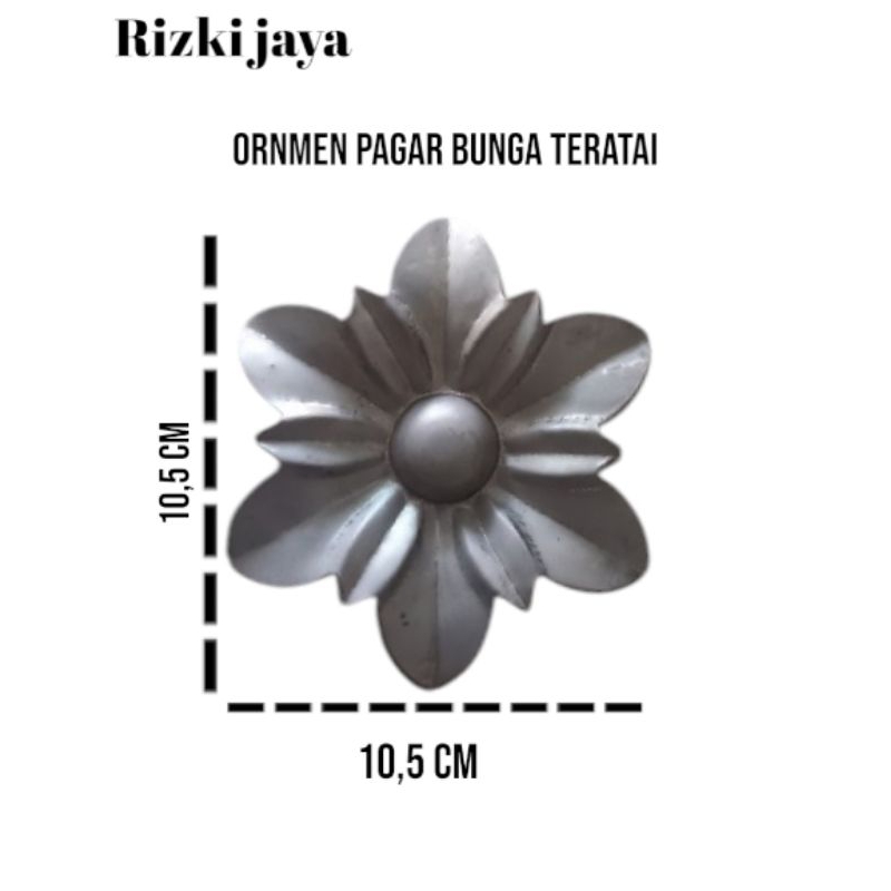 Daun Bunga Teratai ornamen aksesoris pagar besi