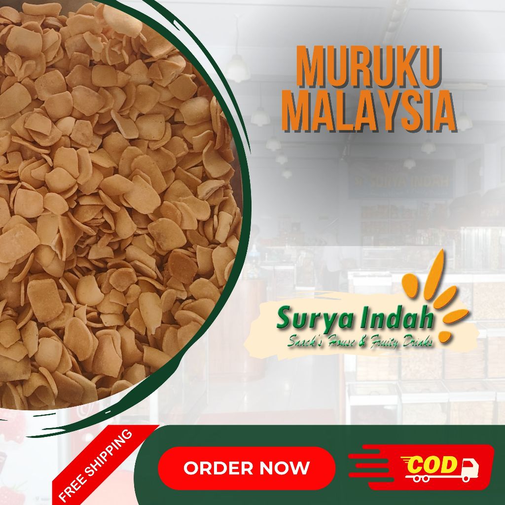 

MURUKU Snack Malaysia Los per 100gr Original Kwalitas Premium Gurih Renyah Surya Indah Jombang