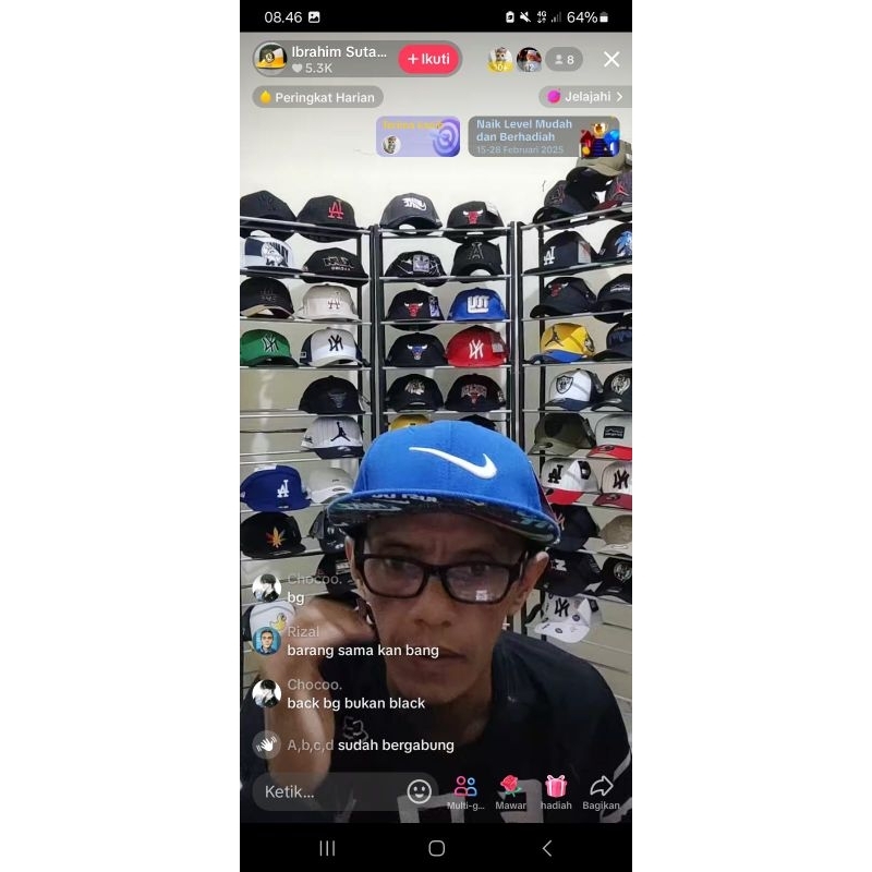 colive topi centang biru