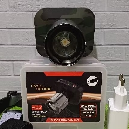 Senter Kepala Aoki AK-3652K Cahaya Kuning 80 watt