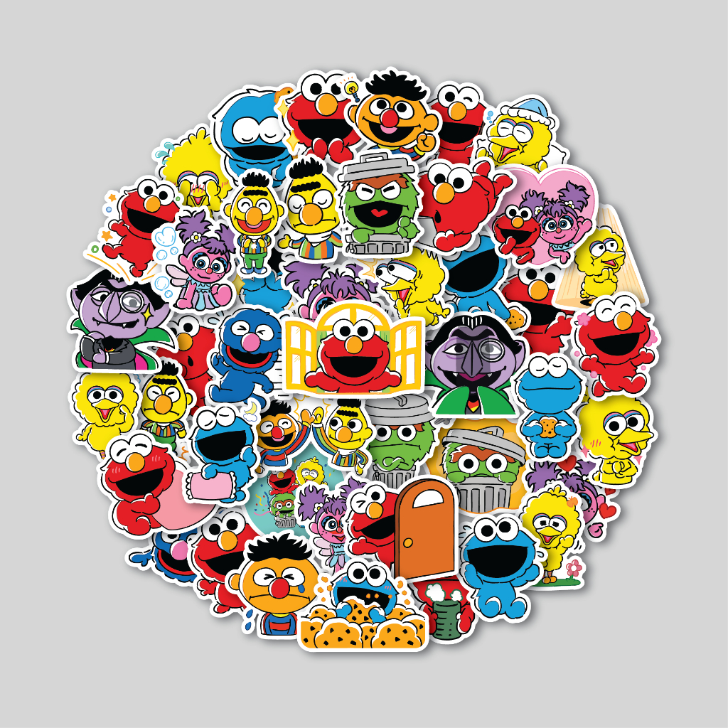 

STICKER PACK SESAME STREET | STICKER TUMBLER | STIKER LAPTOP KOPER HELM