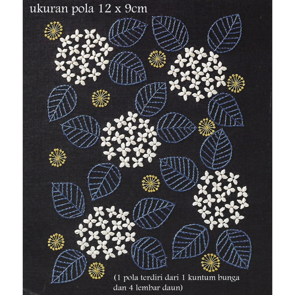 Pola sulam Hydrangeas