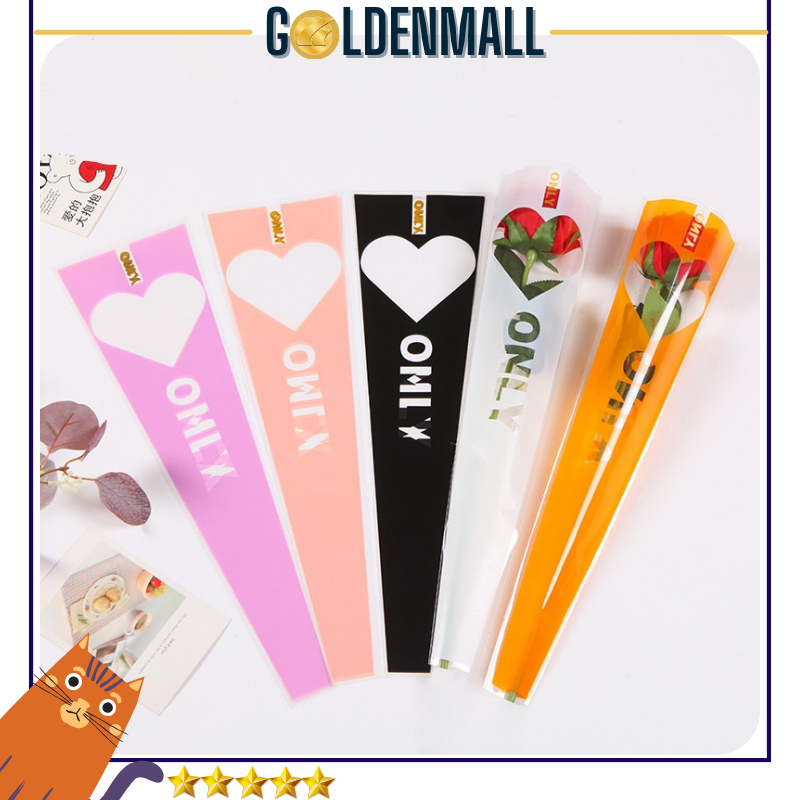 

50 LEMBAR Wrapping Plastik Instant Mini Buket Mawar Single Rose Bunga Mawar SF17