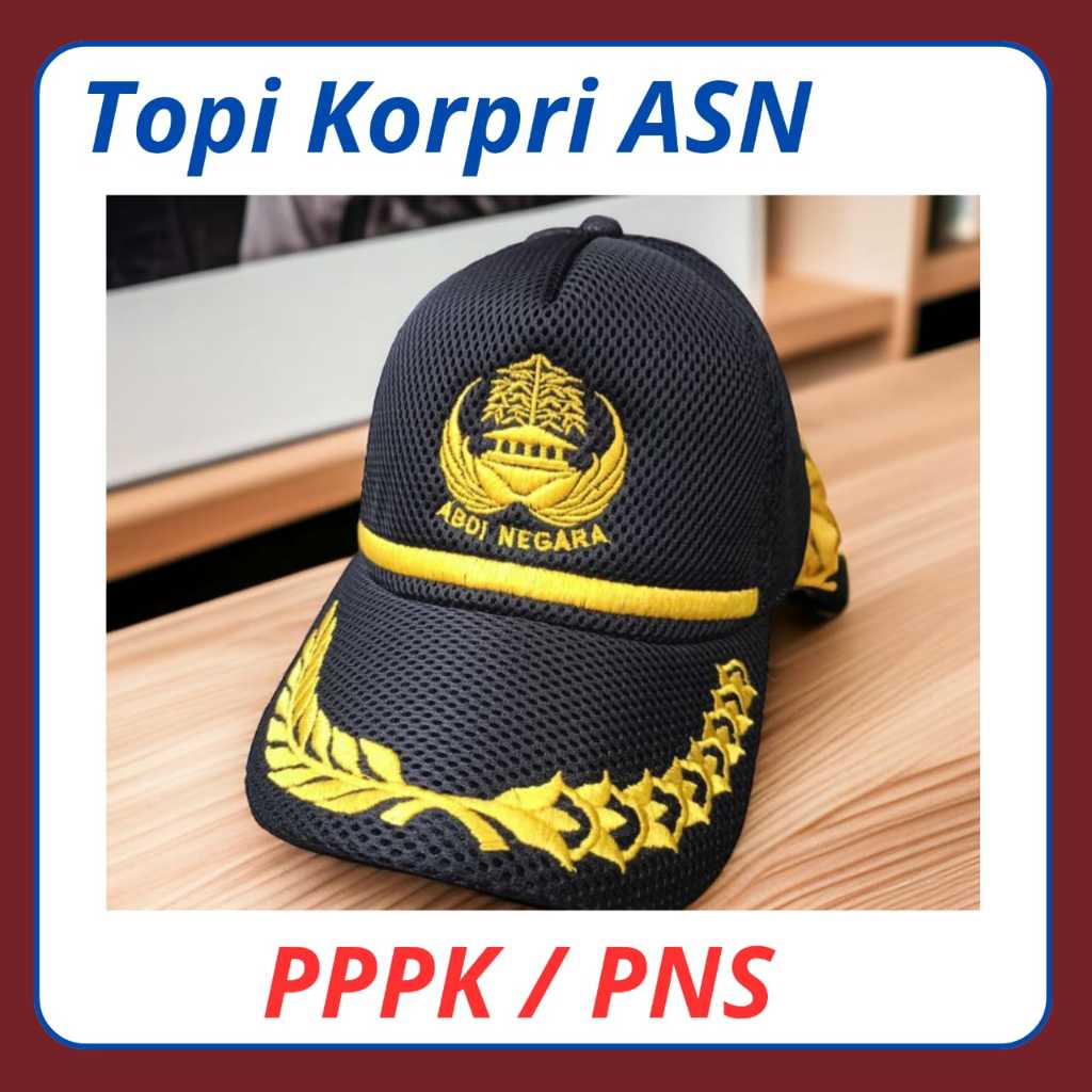 Topi korpri abdi negara ASN PPPK PNS, Dasi hitam Polos