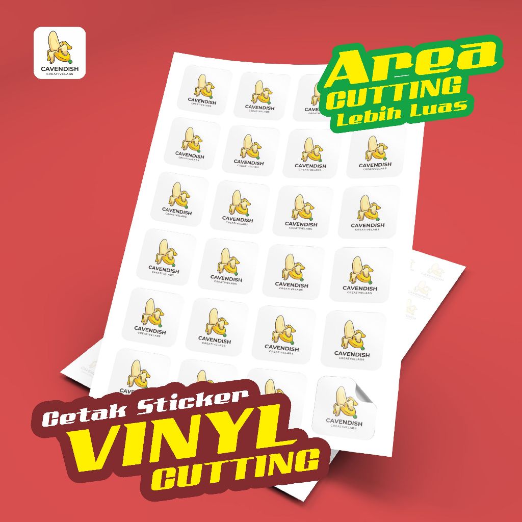 

Cetak Sticker VINYL MATTE / GLOSSY Cut Halfcut/ Diecut/ Label Thankyou/ Label Makanan/ Label Minuman