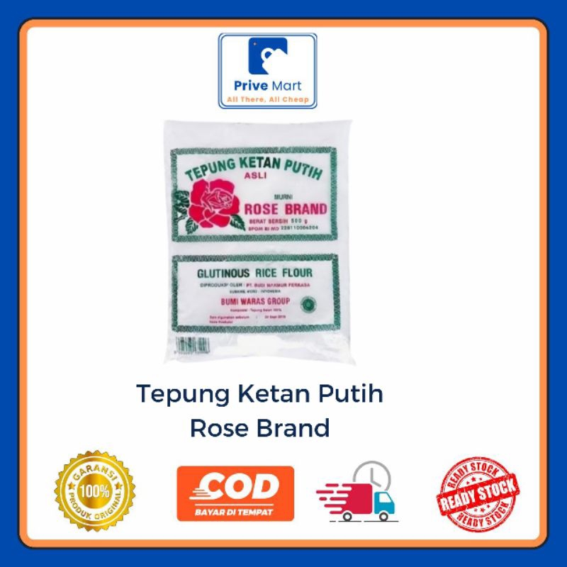 

Tepung Ketan Putih Rose Brand 500g Prive Mart
