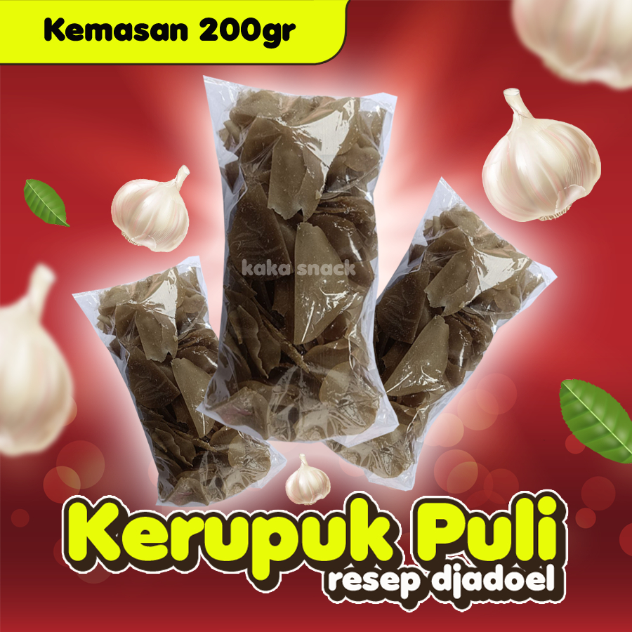 

Kerupuk Puli Rasa bawang Resep Djadoel Kemasan 200gr