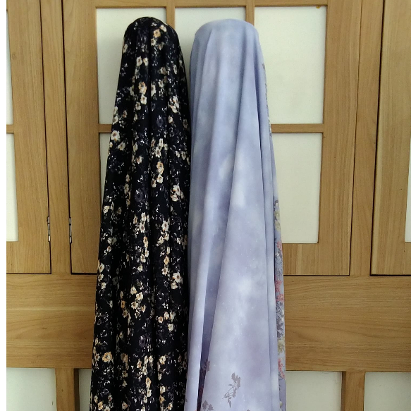 Kain Crinkle Motif Bunga