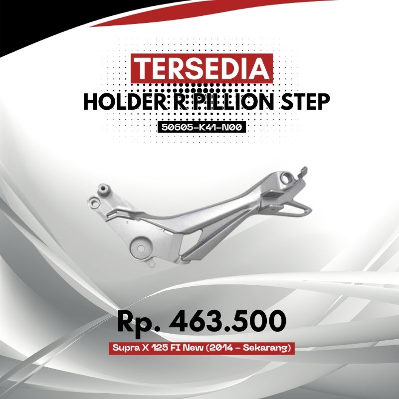 Holder L Pillion Step untuk motor Supra X 125 Fi New (2014-Sekarang)