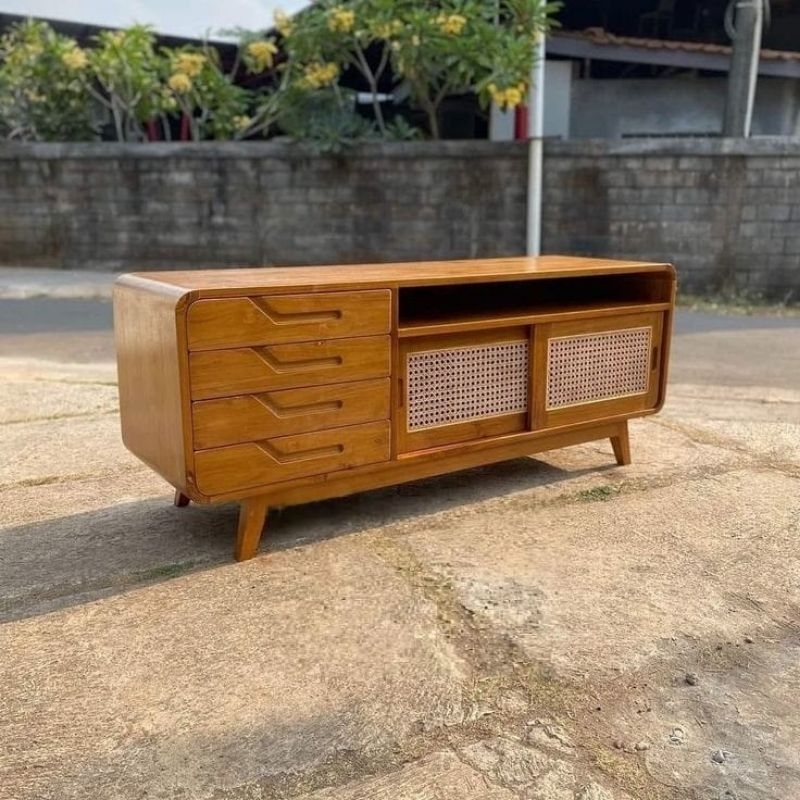 bufet tv meja tv  bufet tv rotan bufet tv minimalis bufet rotan bufet minimalis kayu jati