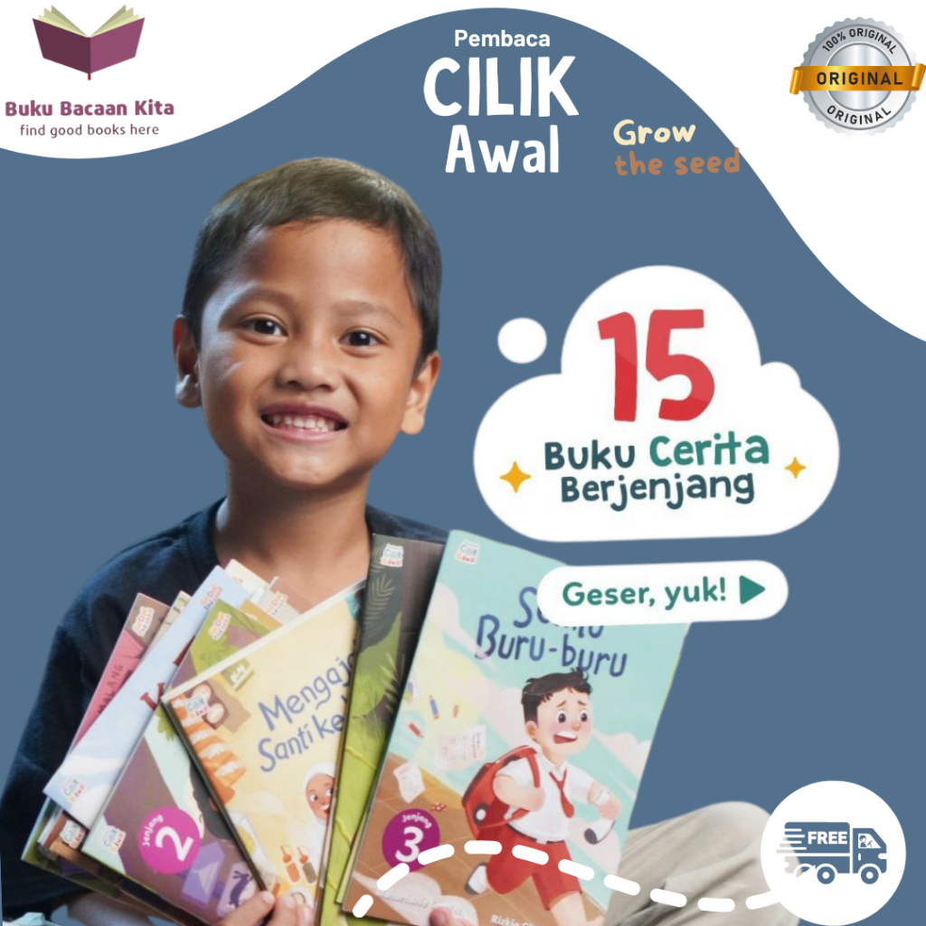 Buku Anak TK SD Belajar Membaca: Pembaca Cilik Awal - Grow The Seed - Buku Cerita Bergambar