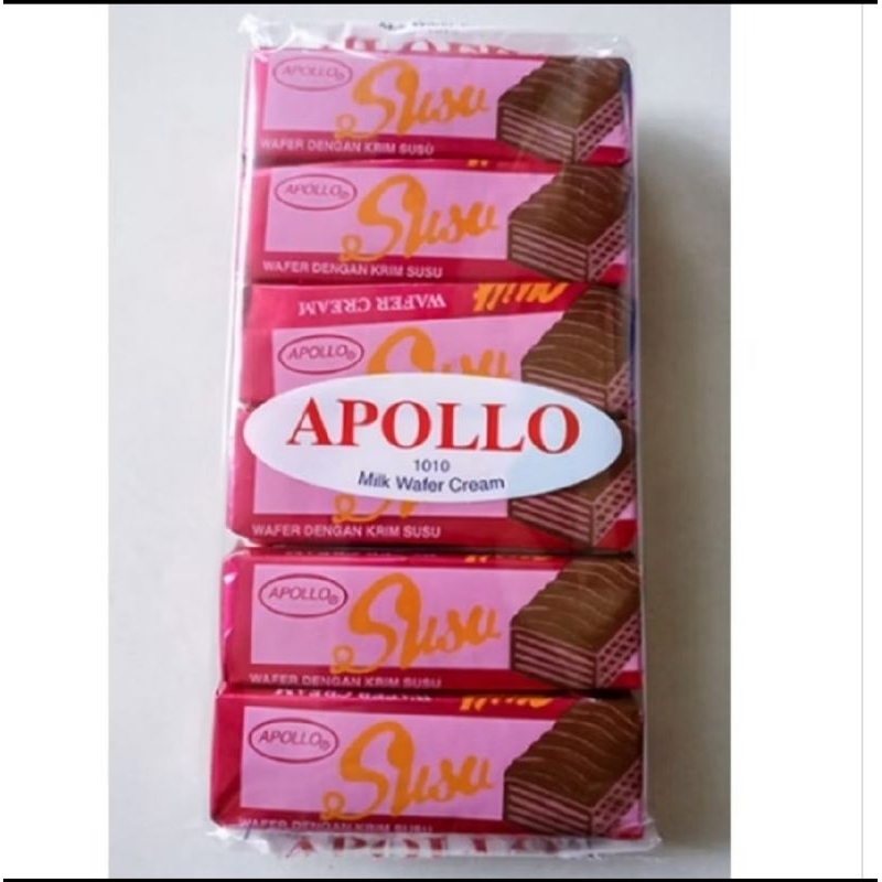 

APOLLO WAFER MILK CHOCOLATE / APOLO COATED WAFER 12 pcs x 12gr / Wafle / Wafer Susu