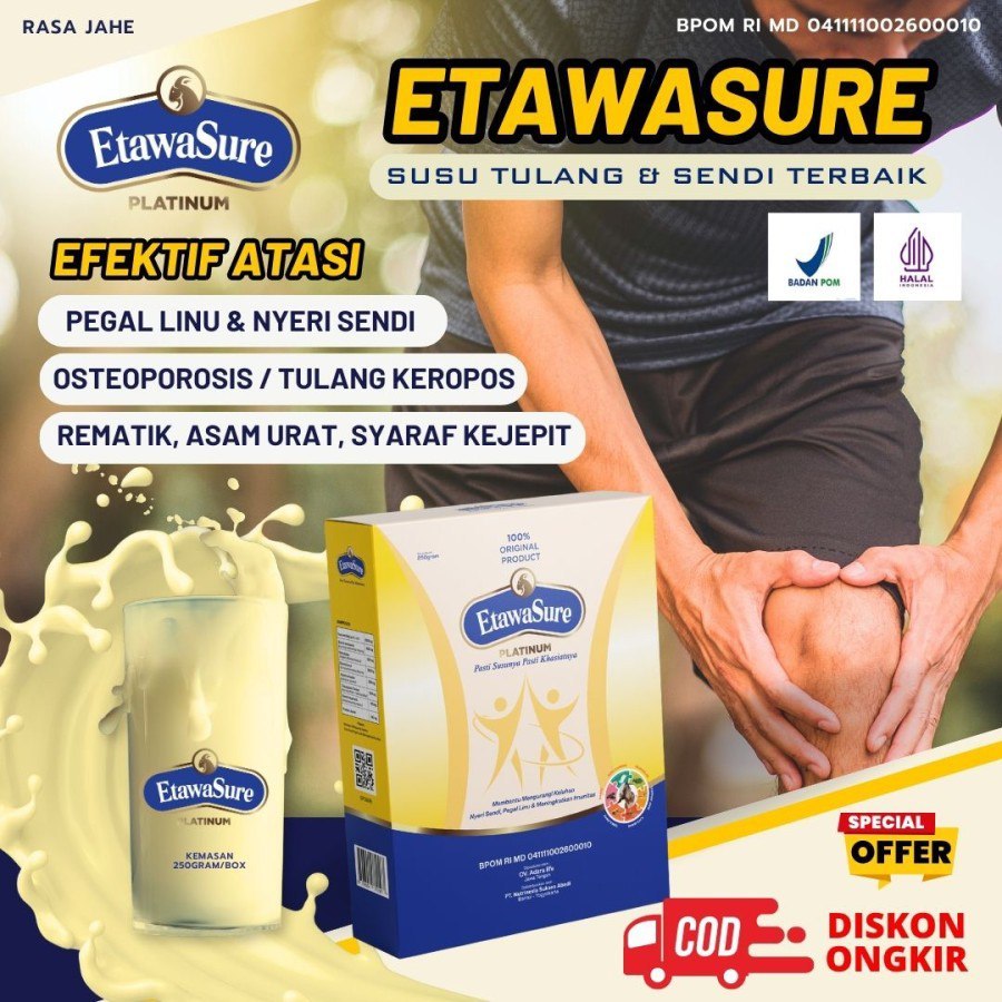 

ETAWASURE Susu Kambing Premium 250 Gram/Susu Kambing Bubuk Cocok Untuk Pegal linu Dan Nyeri sendi