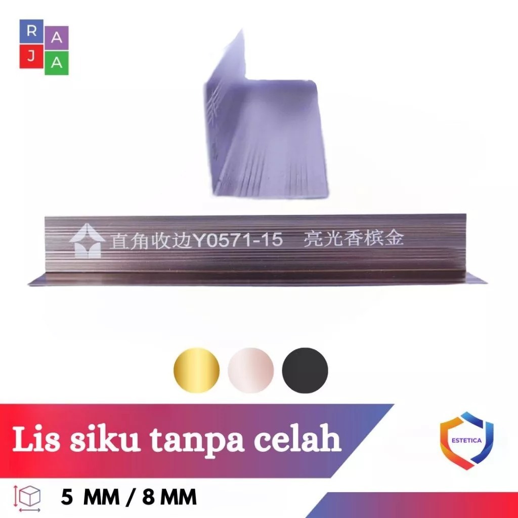 Lis Siku Aluminium Tanpa Celah Untuk Wallboard Panel Marmer PVC