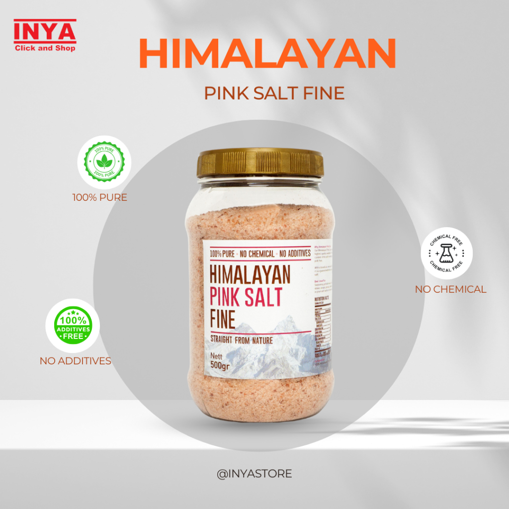 

MEZZALUNA Himalayan Pink Salt Fine 500gr - Garam Halus Himalayan Pink