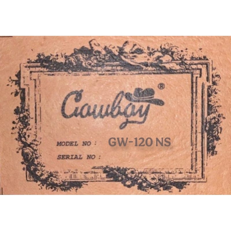STIKER / LOGO GITAR COWBOY GW-120NS
