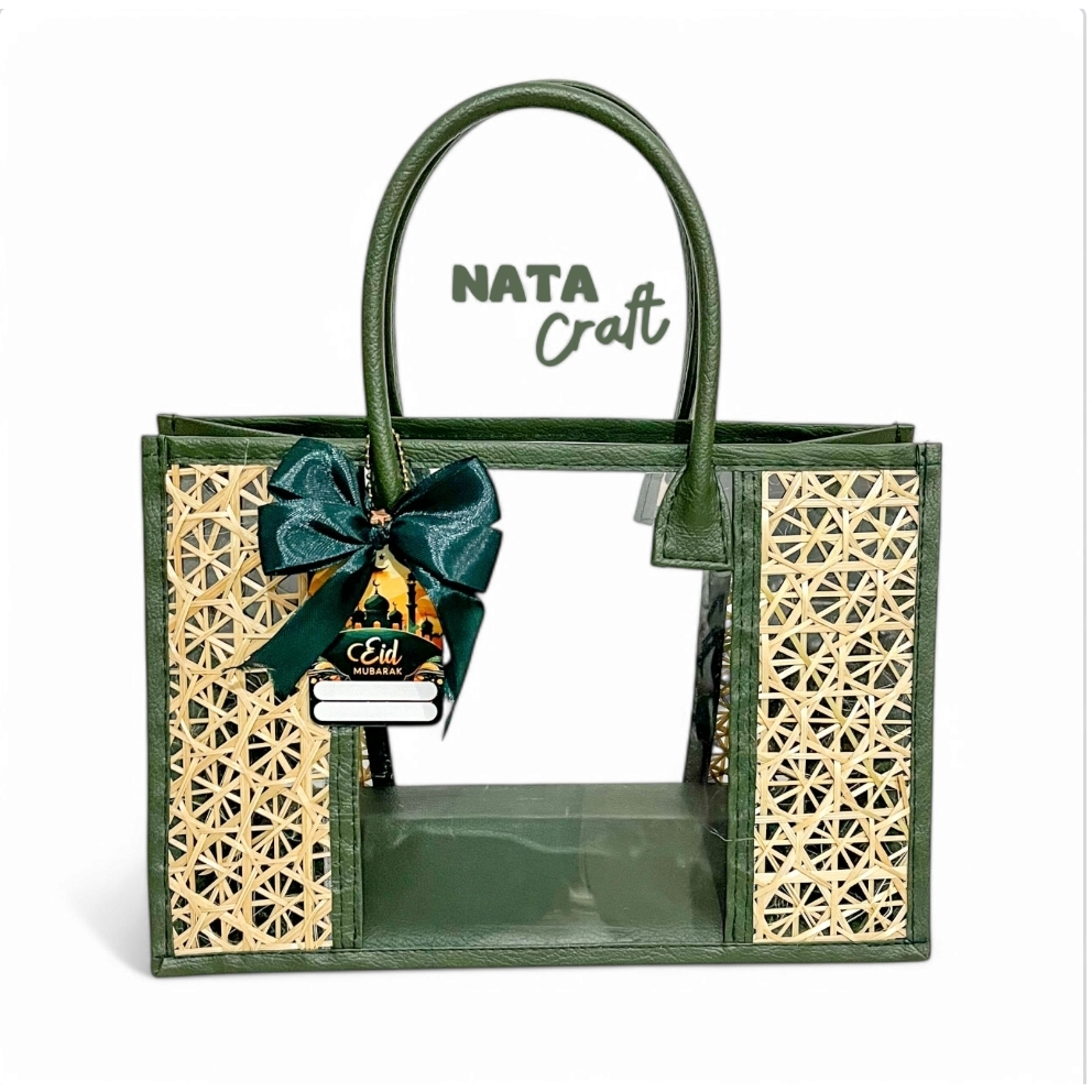 

RB Nata Craft-Tas Mika Kombinasi Bambu / Tas Hampers Lebaran Minimalist Parsel Iedfitri Imlek Natal