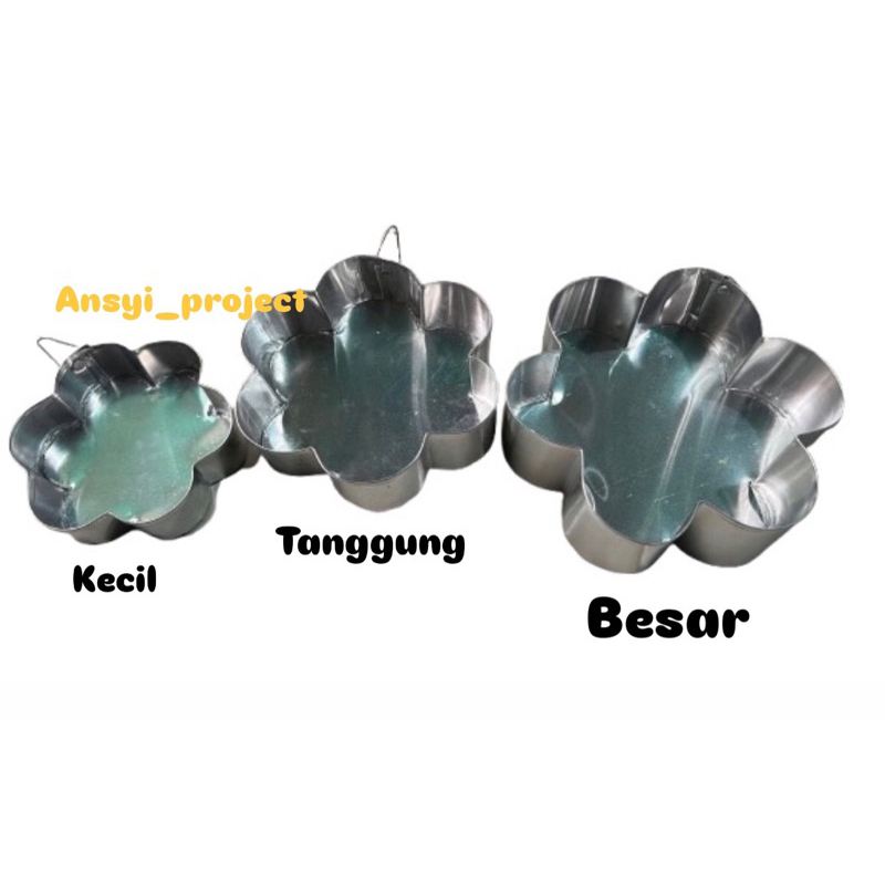 Tuangan bingka / Cetakan bingka aluminium / Cetakan agar bunga / Loyang bingka sakura