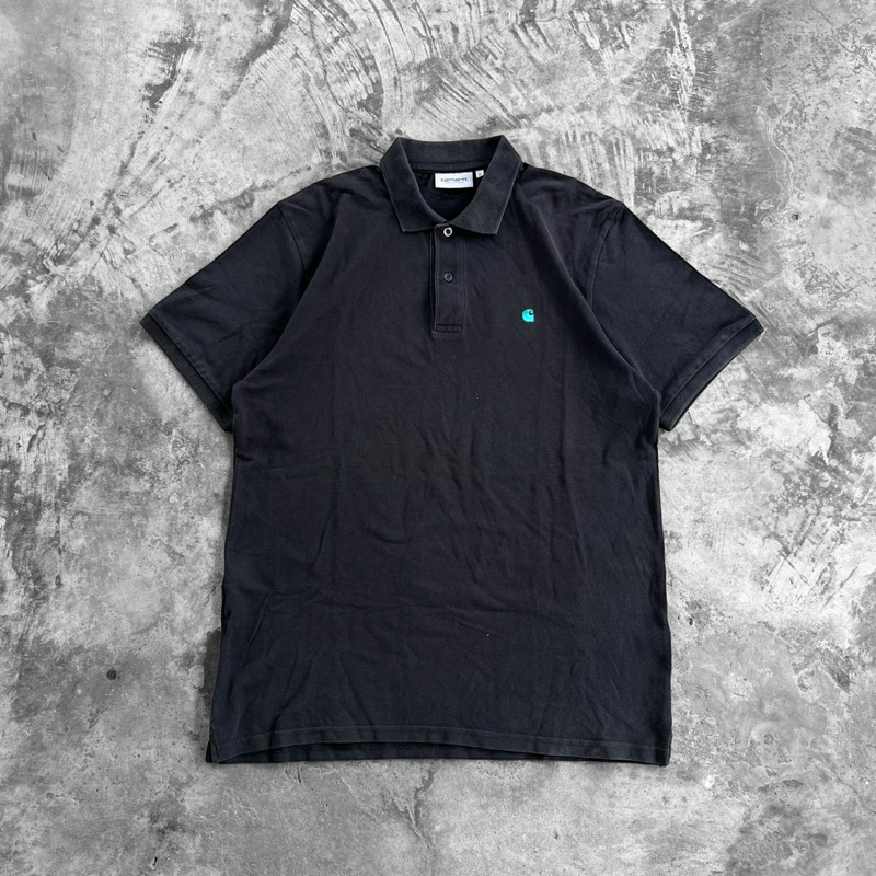 CARHARTT WIP - S/S MADISON POLO SHIRT BLACK  SIZE M
