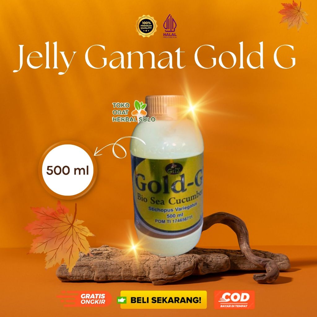 Jelly Gamat Gold G 500 ml | Gold G | Gold Gamat | Gamat Asli | Mengobati alergi, anemia, asam urat, 