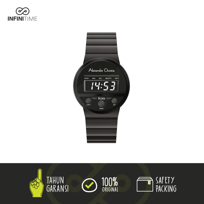 Jam Tangan Wanita Alexandre Christie AC 9500 Full Black Wanita ORIGINAL