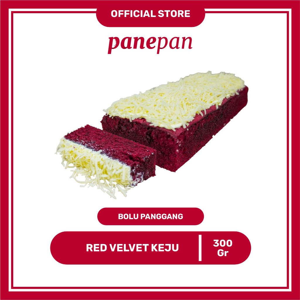 

Bolu Red Velved Toping Keju by Panepan Butter Premium Aneka Flavour