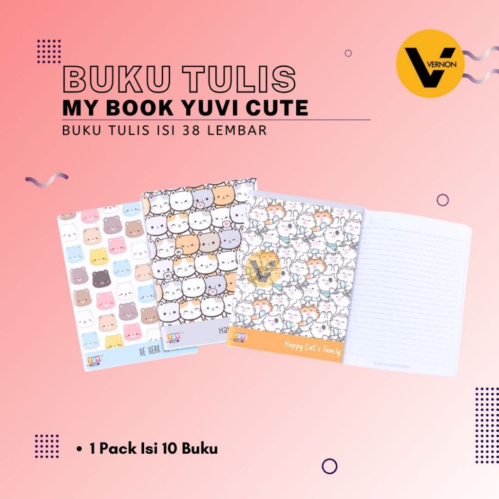 

Buku Tulis 38 Lembar My Book Yuvi Cute Buku Tulis 1 Pack Isi 10 Buku